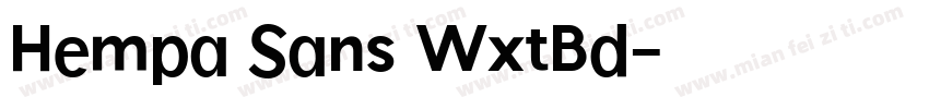 Hempa Sans WxtBd字体转换